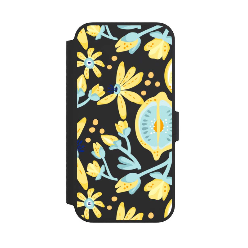 iPhone 14 NIVOflip Lemon Summer Pattern Transparent Yellow