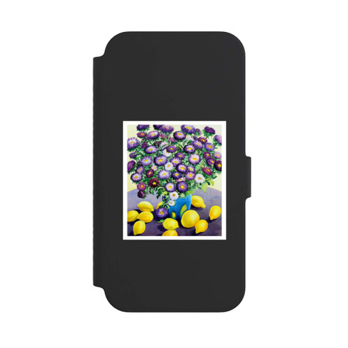 Apple iPhone 14 NIVOflip Purple Asters and Lemons by Christopher Ryland