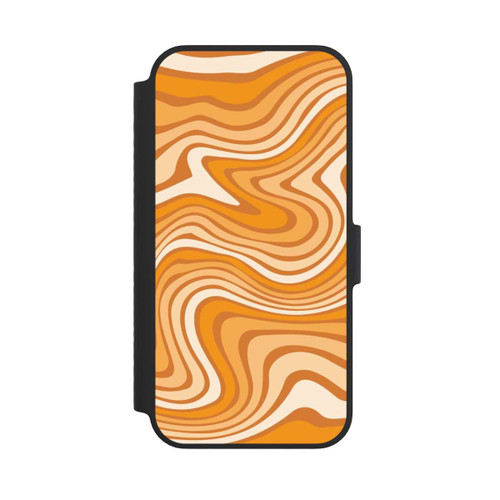 Apple iPhone 14 NIVOflip Wellenmuster Orange