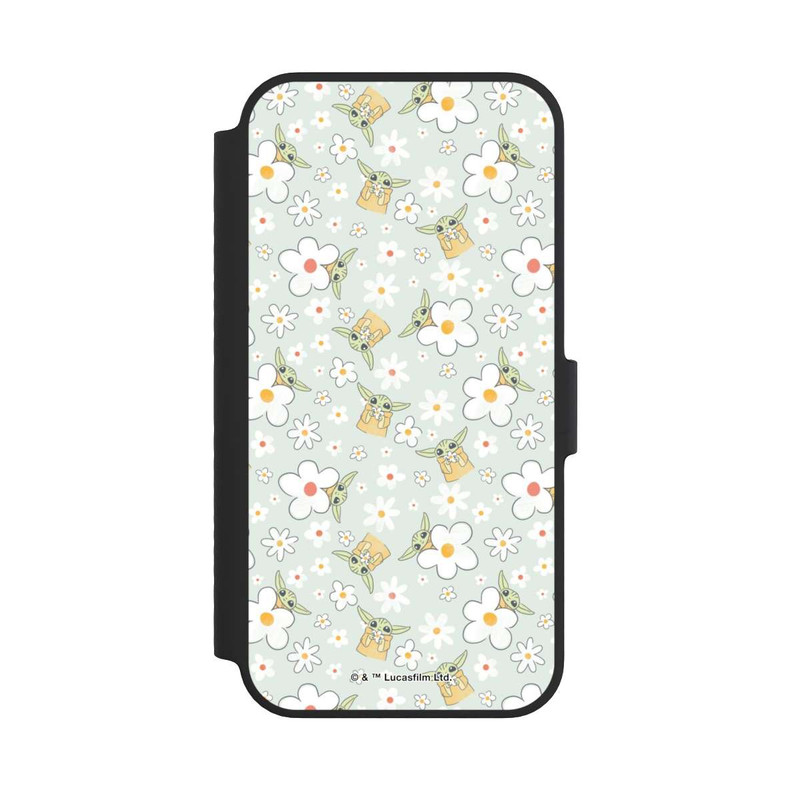 iPhone 14 NIVOflip Baby Yoda Blumen Muster