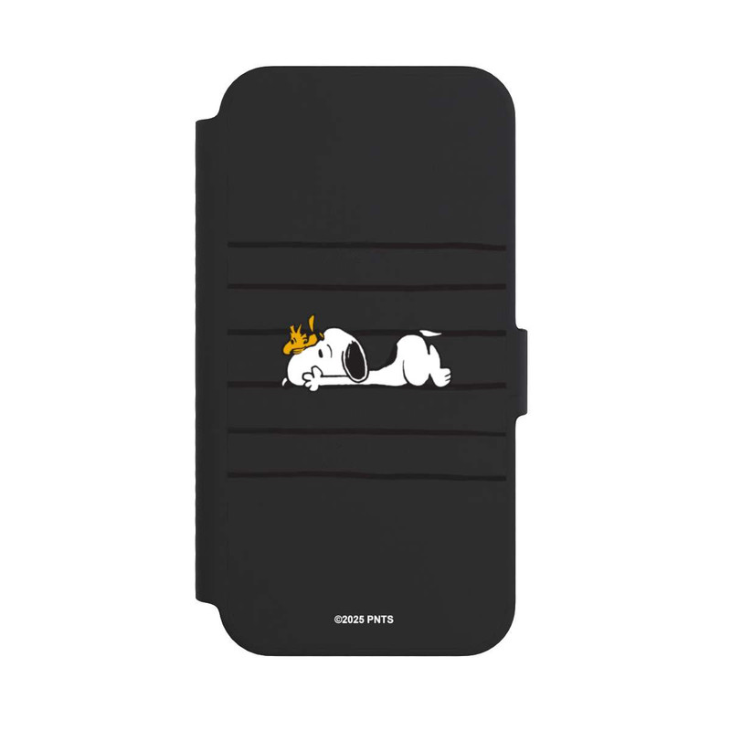 iPhone 14 NIVOflip Snoopy Woodstock Streifen Peanuts Transparent