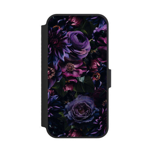 Apple iPhone 14 NIVOflip Dunkle Lila Blüten 