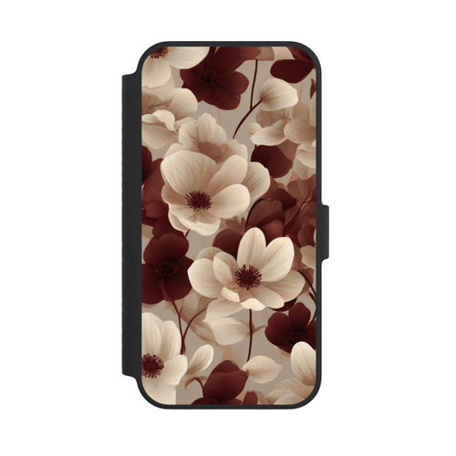 Apple iPhone 14 NIVOflip Naturfarbenes Blumenmuster mit KI