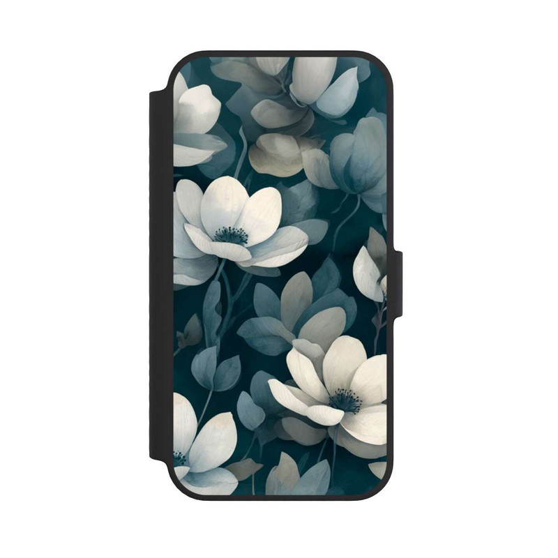 iPhone 14 NIVOflip Negative Flower Petrol White with AI