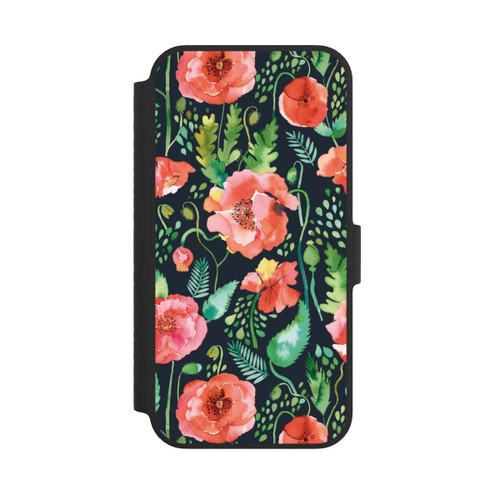 Apple iPhone 14 NIVOflip Mohnblumen Dunkle Wildnis