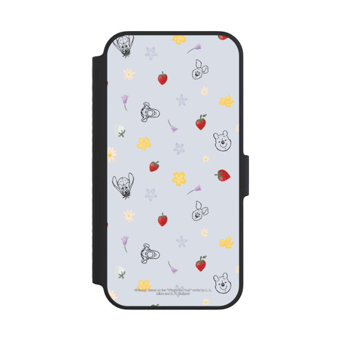 Apple iPhone 14 NIVOflip Winnie Puuh und Freunde Erdbeer Muster Blau