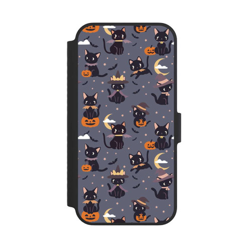 Apple iPhone 14 NIVOflip Cute Halloween Witch Cats and Pumpkins