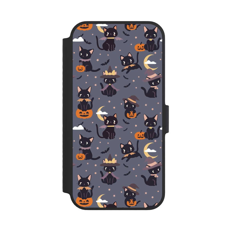 iPhone 14 NIVOflip Cute Halloween Witch Cats and Pumpkins