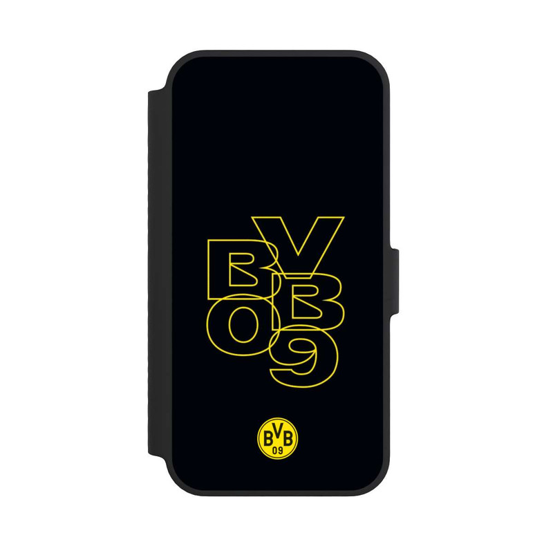 iPhone 14 NIVOflip BVB09 Gelb Schwarz