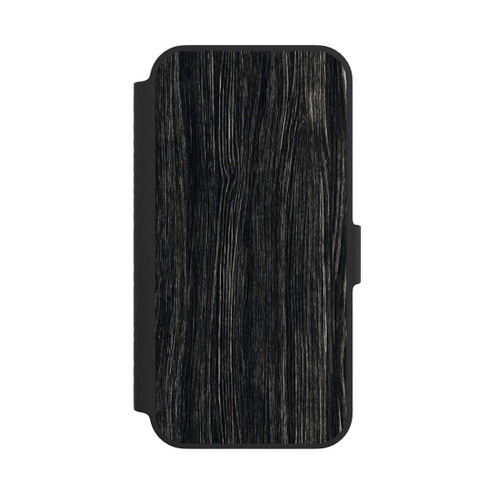 Apple iPhone 14 NIVOflip Dunkle Holzstruktur