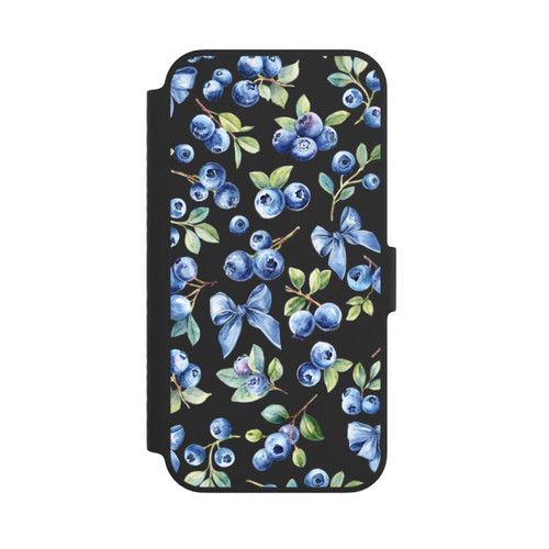 Apple iPhone 14 NIVOflip Blaubeere Schleifen Transparent mit KI