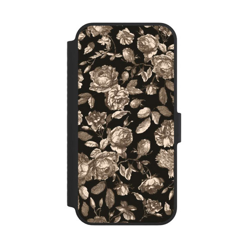 Apple iPhone 14 NIVOflip Leinwand dunkle Blumen