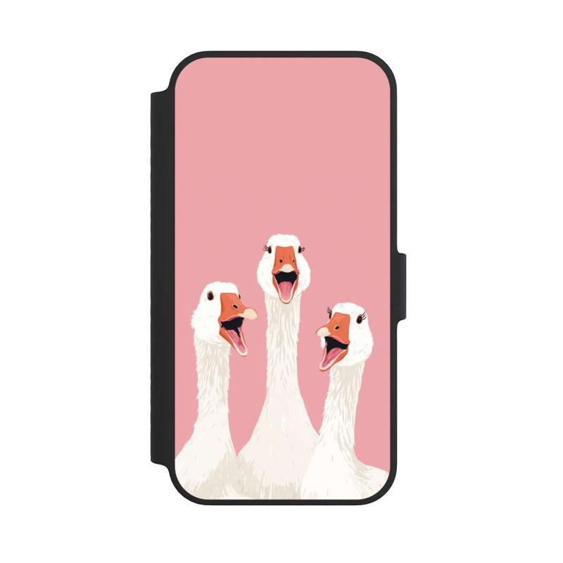 iPhone 14 NIVOflip Three Geese Pink with AI