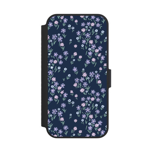 Apple iPhone 14 NIVOflip Dark Blue Floral Theme
