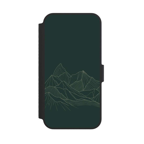 Apple iPhone 14 NIVOflip Berg Line Art Grün