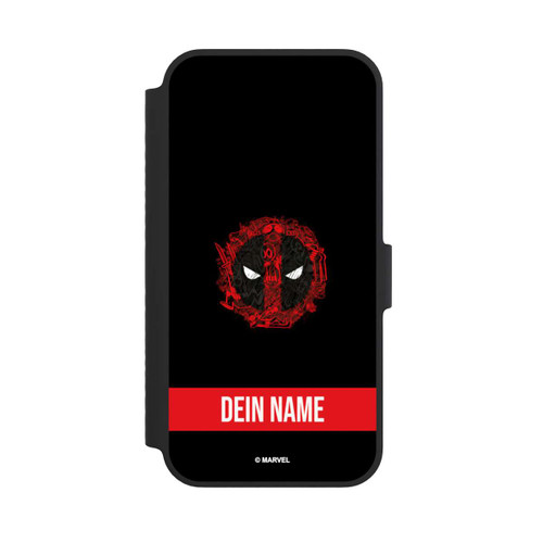 Apple iPhone 14 NIVOflip Deadpool Logo Personalisierbar