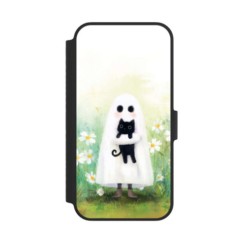 Apple iPhone 14 NIVOflip Geist und Katze Halloween mit KI