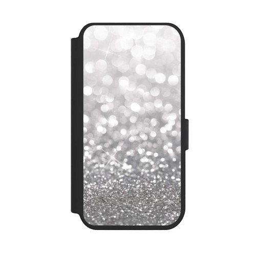 Apple iPhone 14 Pro NIVOflip Pluie de Paillettes Argentées Look