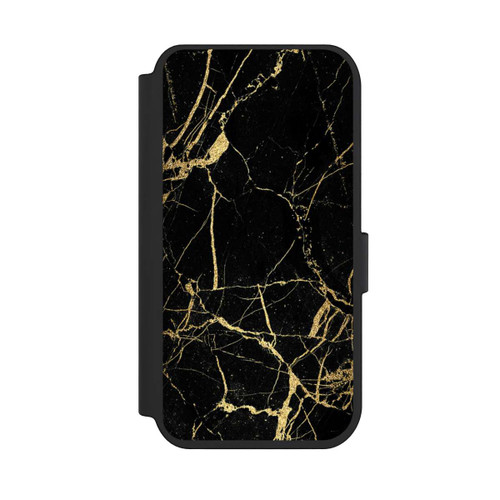 Apple iPhone 14 Pro NIVOflip Marbre Noir et Or
