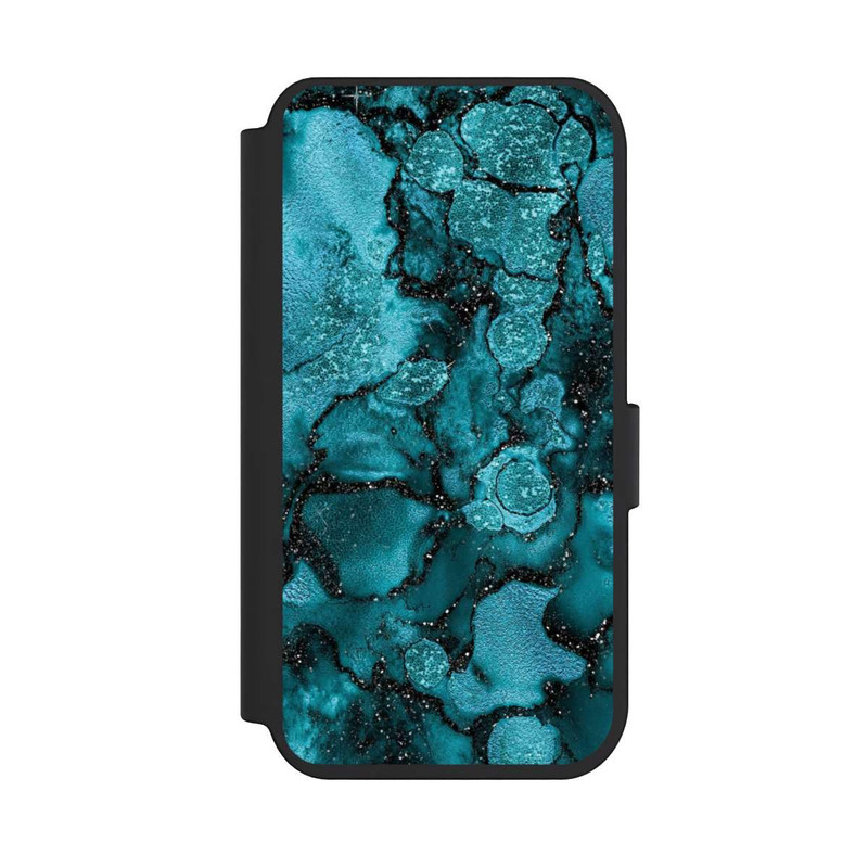 iPhone 14 Pro NIVOflip  Blauer Glitzerlook