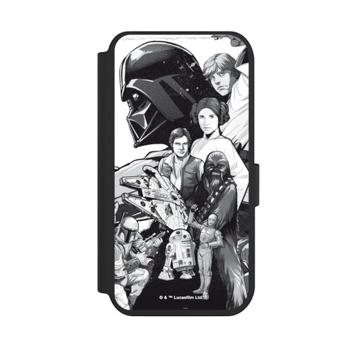 Apple iPhone 14 Pro NIVOflip StarWars Charaktere - Schwarz-Weiß
