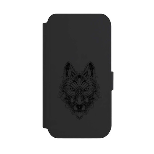 Apple iPhone 14 Pro NIVOflip Wolf Mandala ohne Hintergrund