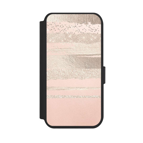 Apple iPhone 14 Pro NIVOflip Glitzerschichten (Rosé/Silver) Glitterlook