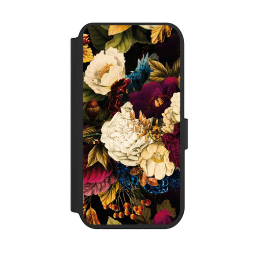 Apple iPhone 14 Pro NIVOflip Dunkle Vintage Blumen