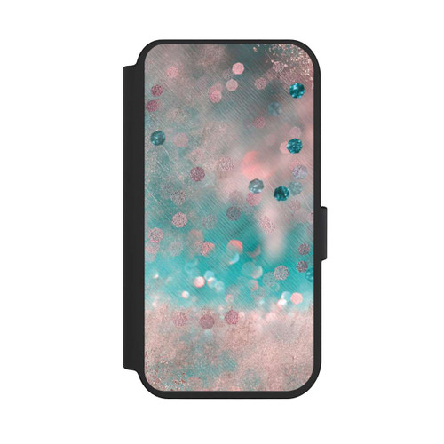 Apple iPhone 14 Pro NIVOflip Türkis-glamouröser Glitzerlook