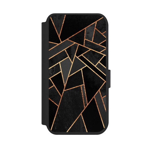 Apple iPhone 14 Pro NIVOflip Schwarze Nacht Gold Druck