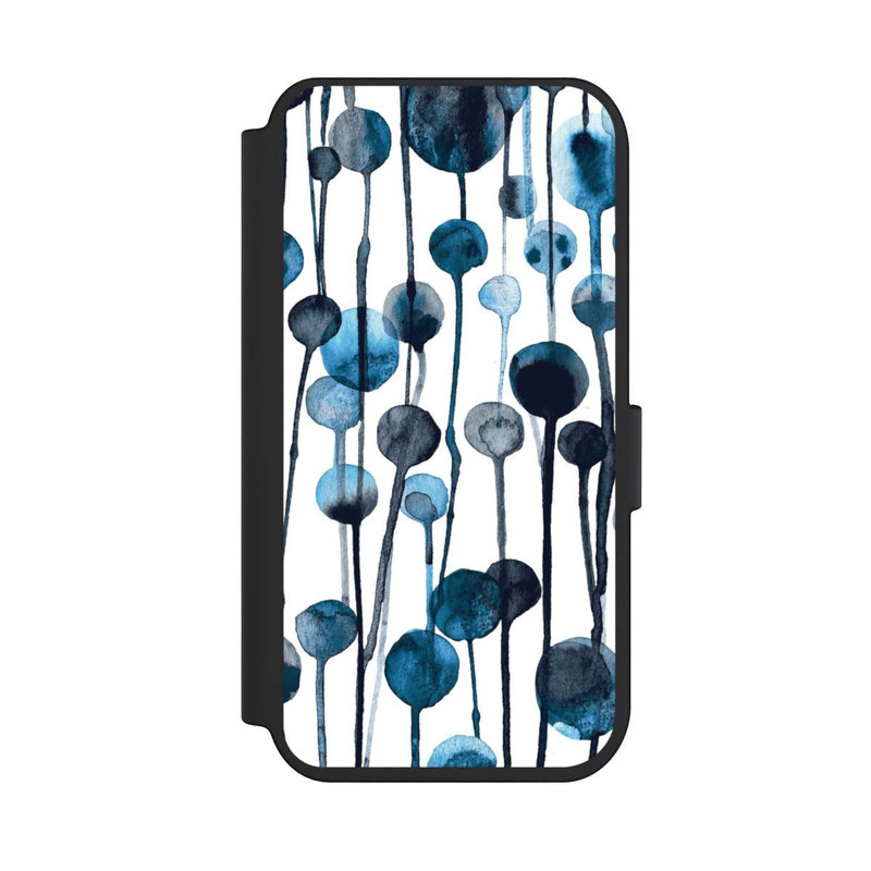 iPhone 14 Pro NIVOflip Tropfende Punkte blau