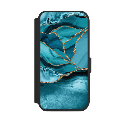 Apple iPhone 14 Pro NIVOflip Eisblaue Marmor Landschaft