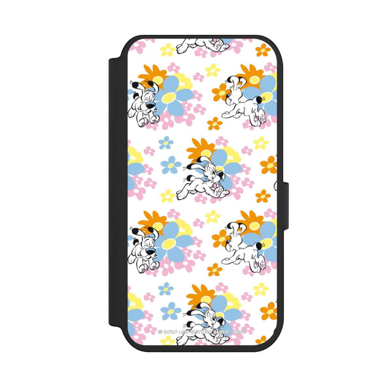 iPhone 14 Pro NIVOflip Idéfix sur fleurs colorées