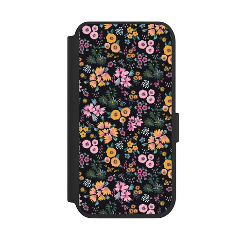 Apple iPhone 14 Pro NIVOflip Petites Fleurs colorées Noir 2