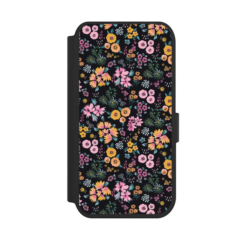 iPhone 14 Pro NIVOflip Petites Fleurs colorées Noir 2