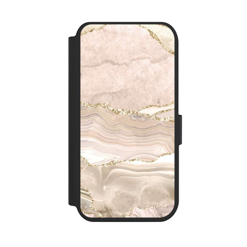 Apple iPhone 14 Pro NIVOflip Marmor rosa-goldene Streifen