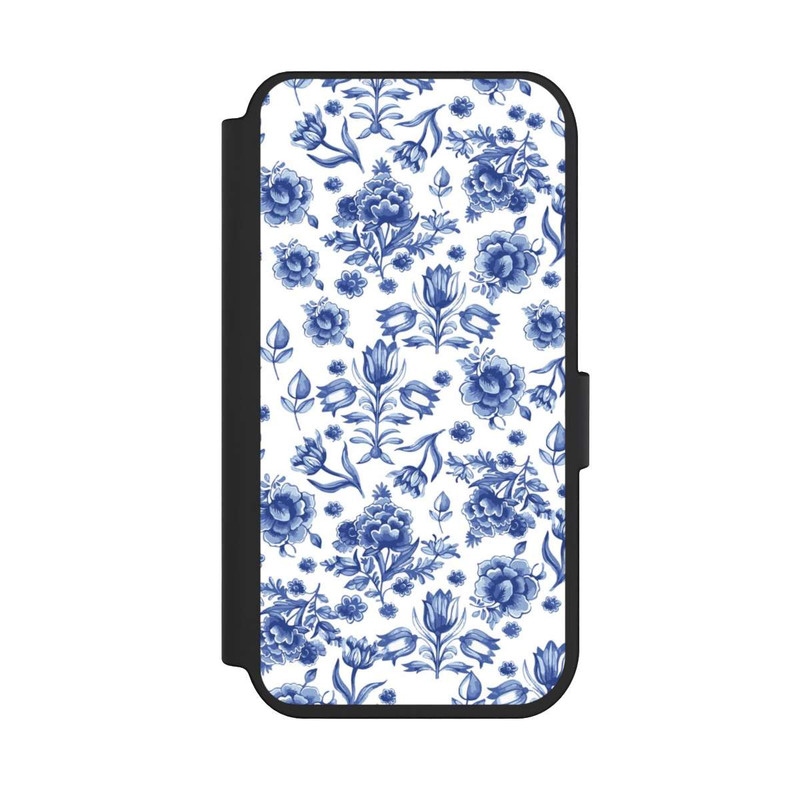 iPhone 14 Pro NIVOflip Blaues Blumenmuster