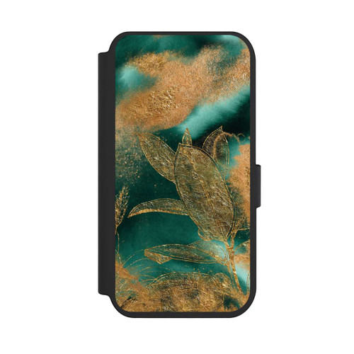 Apple iPhone 14 Pro NIVOflip Gold und Grün Natur