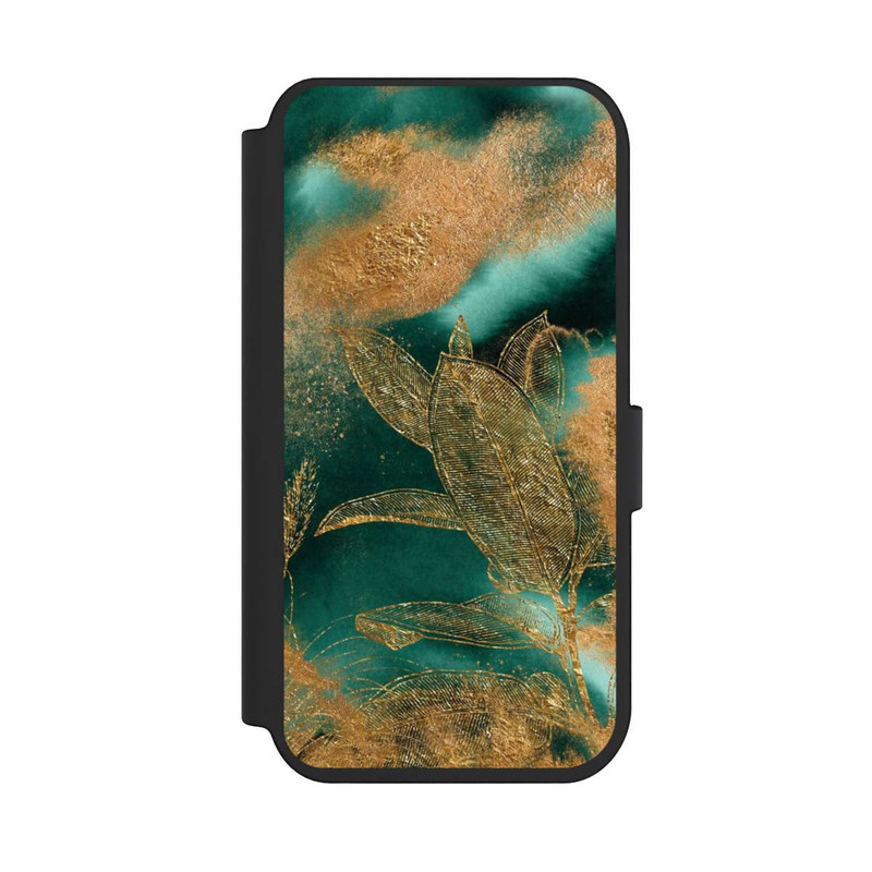 iPhone 14 Pro NIVOflip Gold und Grün Natur