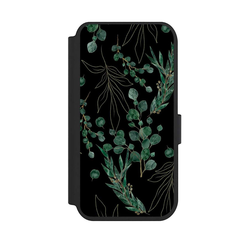 iPhone 14 Pro NIVOflip Eukalyptusblätter schwarz