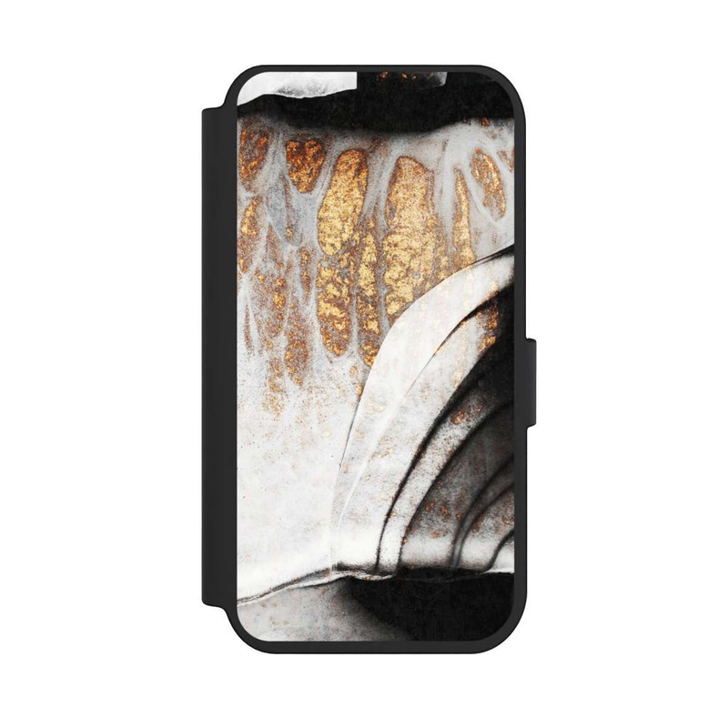 iPhone 14 Pro NIVOflip Schwarze und goldene Adern