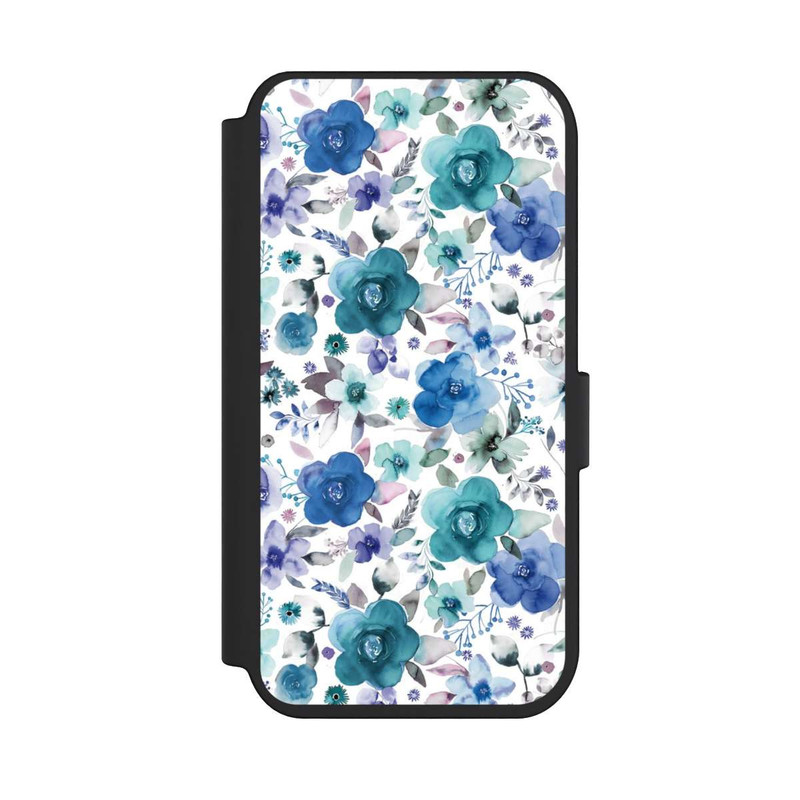 iPhone 14 Pro NIVOflip Winterblumensträuße Blau