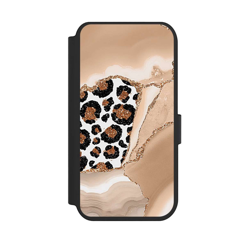 iPhone 14 Pro NIVOflip  Muster und Texturen Hellgold