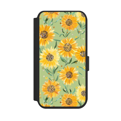 Apple iPhone 14 Pro NIVOflip Sonnenblumen grün
