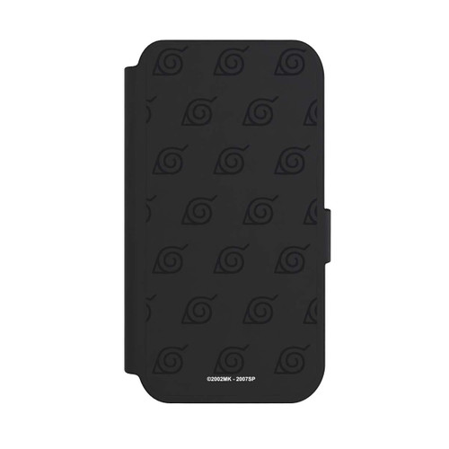 Apple iPhone 14 Pro NIVOflip Black Konoha Pattern Transparant