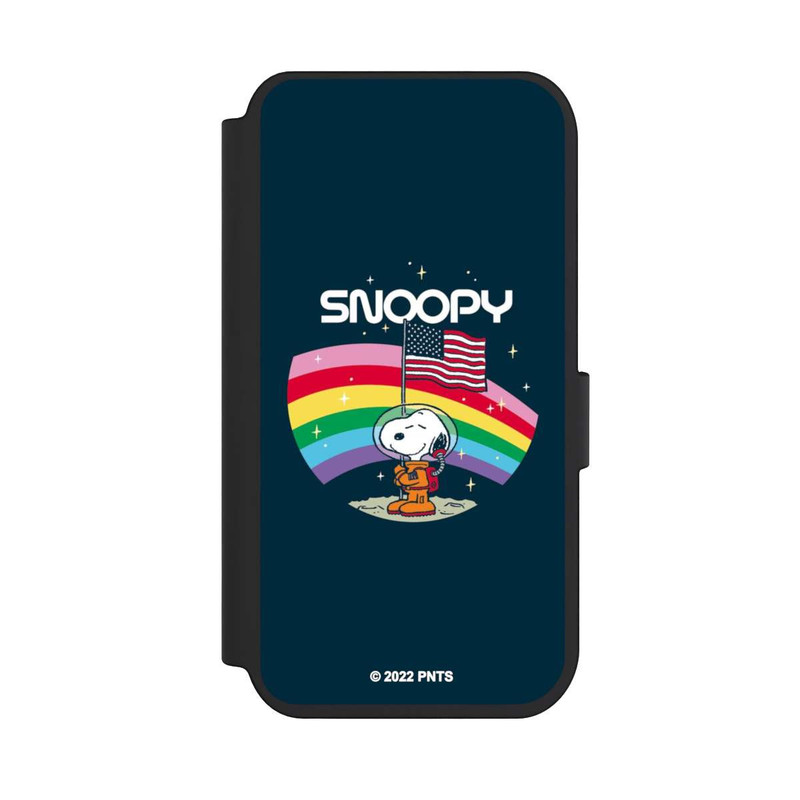 iPhone 14 Pro NIVOflip Snoopy Weltraumreisender Regenbogen