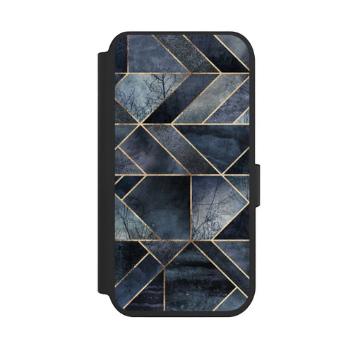Apple iPhone 14 Pro NIVOflip Abstraktes Natur-Dunkelblau