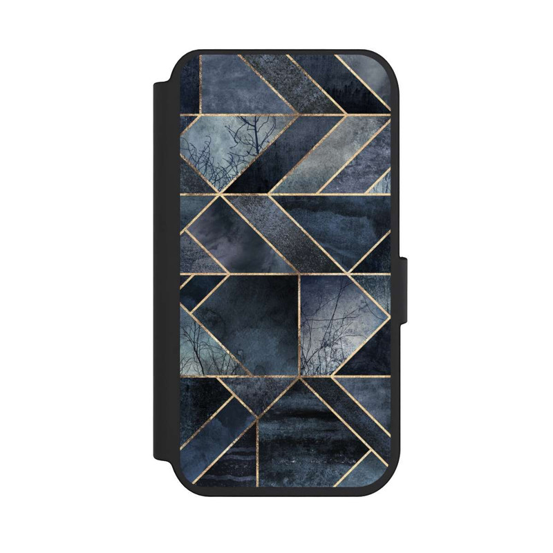 iPhone 14 Pro NIVOflip Abstraktes Natur-Dunkelblau