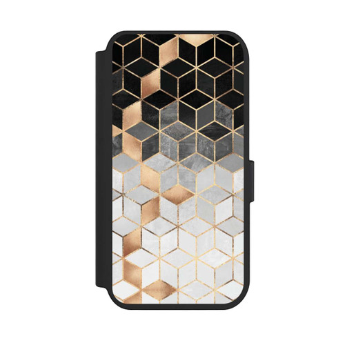 Apple iPhone 14 Pro NIVOflip Würfel dunkel und gold