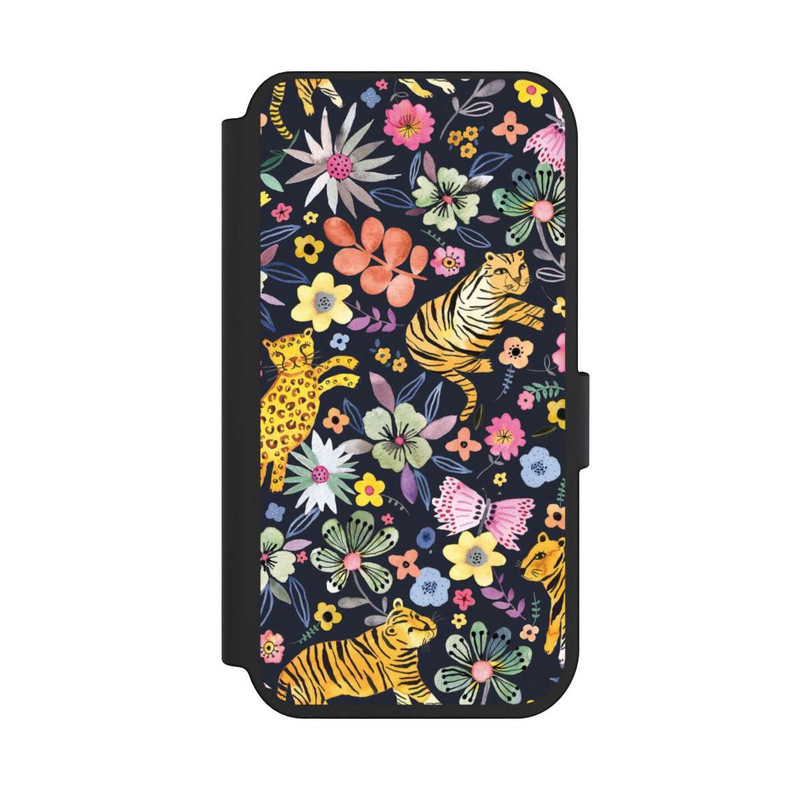iPhone 14 Pro NIVOflip Spring Tigers Flowers Black